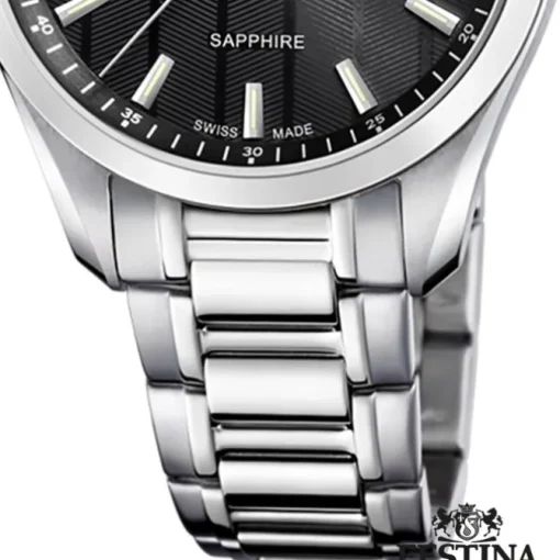 Festina Herrenuhr Edelstahl silber Festina Swiss made Armbanduhr UF20026/4