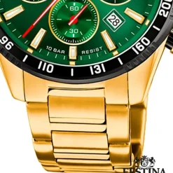 Festina Herrenuhr Edelstahl gold Timeless Chronograph Armbanduhr UF20634/4