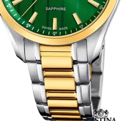 Festina Herrenuhr Edelstahl silber gold Festina Swiss made Armbanduhr UF20027/3