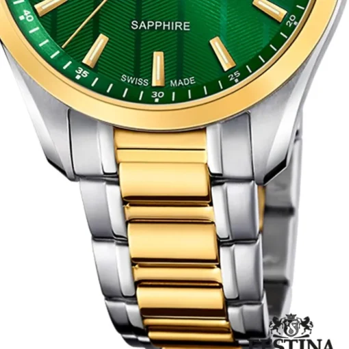 Festina Herrenuhr Edelstahl silber gold Festina Swiss made Armbanduhr UF20027/3