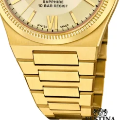 Festina Herrenuhr Edelstahl gold Festina Swiss made Armbanduhr UF20038/2