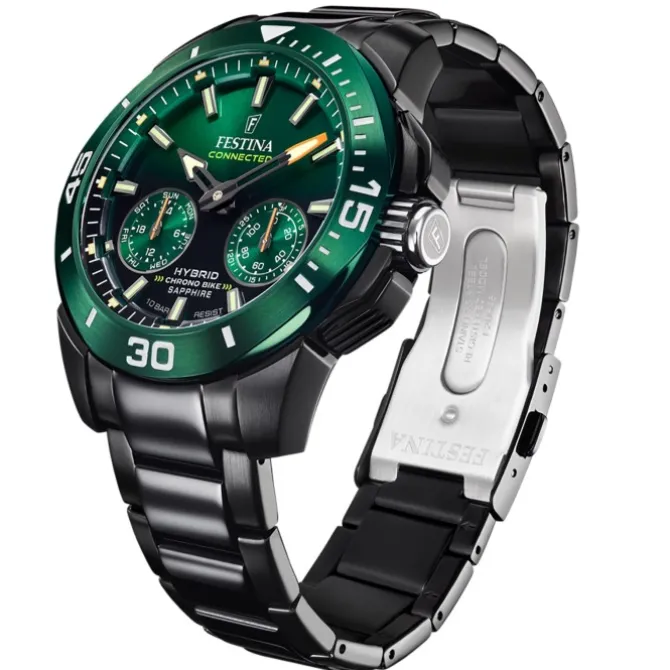 Festina Herrenuhr Edelstahl schwarz Festina Chrono Bike Armbanduhr UF20646/1