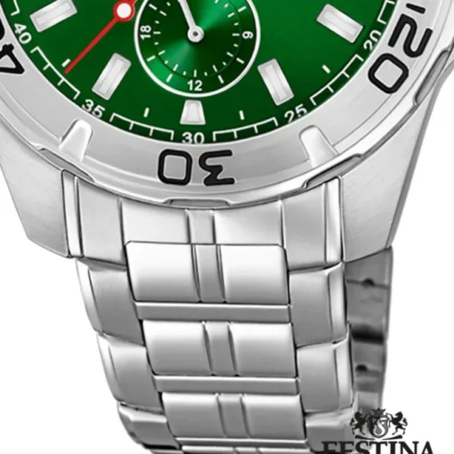 Festina Herrenuhr Edelstahl silber Festina Multifunktion Armbanduhr UF20445/7