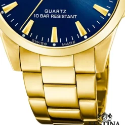 Festina Herrenuhr Edelstahl gold Festina Swiss made Armbanduhr UF20044/3