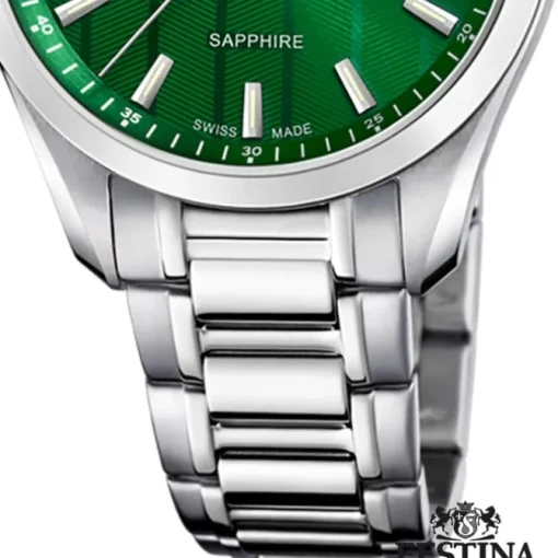 Festina Herrenuhr Edelstahl silber Festina Swiss made Armbanduhr UF20026/3