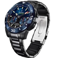 Festina Herrenuhr Edelstahl schwarz Festina Chrono Bike Armbanduhr UF20647/1