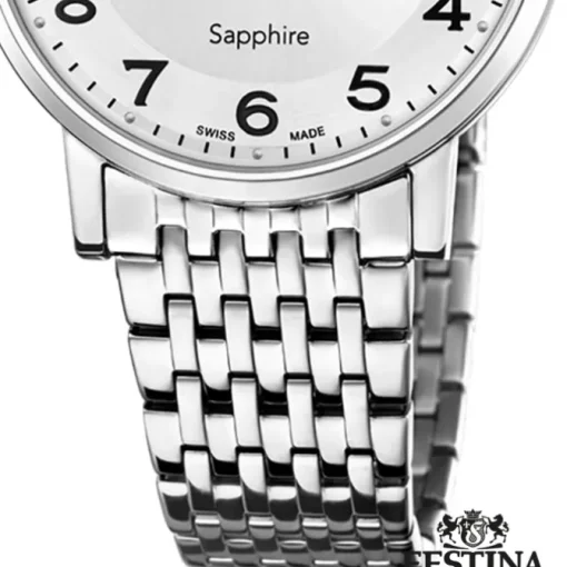 Festina Herrenuhr Edelstahl silber Festina Swiss made Armbanduhr UF20018/4