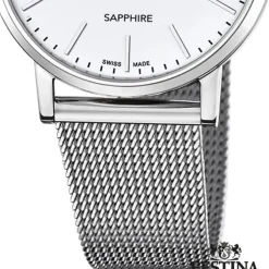Festina Herrenuhr Edelstahl silber Festina Swiss Made Armbanduhr UF20014/1