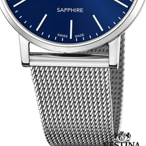 Festina Herrenuhr Edelstahl silber Festina Swiss Made Armbanduhr UF20014/2