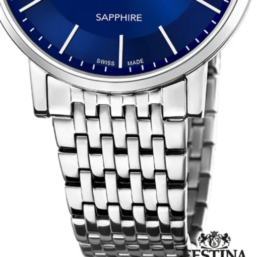 Festina Herrenuhr Edelstahl silber Festina Swiss Made Armbanduhr UF20018/2