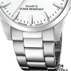 Festina Herrenuhr Edelstahl silber Festina Swiss Made Armbanduhr UF20024/2