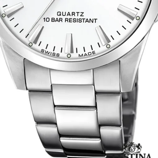 Festina Herrenuhr Edelstahl silber Festina Swiss Made Armbanduhr UF20024/2