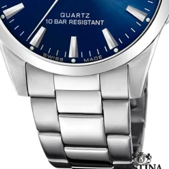 Festina Herrenuhr Edelstahl silber Festina Swiss Made Armbanduhr UF20024/3