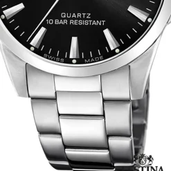 Festina Herrenuhr Edelstahl silber Festina Swiss Made Armbanduhr UF20024/4