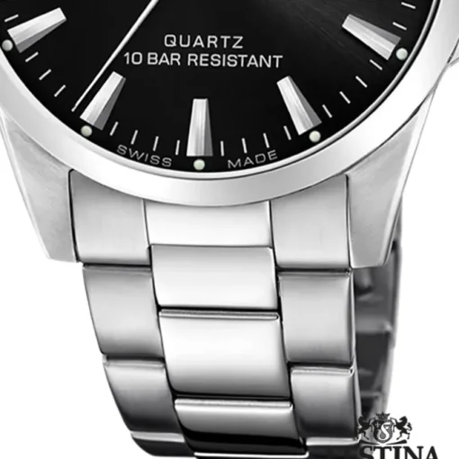 Festina Herrenuhr Edelstahl silber Festina Swiss Made Armbanduhr UF20024/4