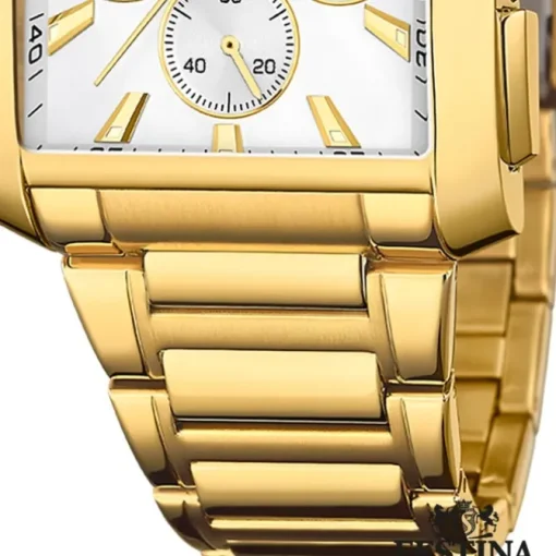 Festina Herrenuhr Edelstahl gold Timeless Chronograph Armbanduhr UF20638/1