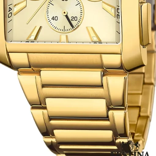 Festina Herrenuhr Edelstahl gold Timeless Chronograph Armbanduhr UF20638/2