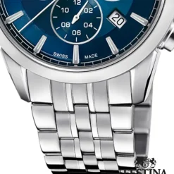 Festina Herrenuhr Edelstahl silber Festina Swiss made Armbanduhr UF20040/2