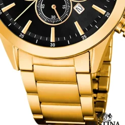 Festina Herrenuhr Edelstahl gold Timeless Chronograph Armbanduhr UF20633/3