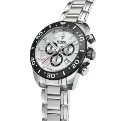 Festina Herrenuhr Edelstahl silber Festina Swiss made Armbanduhr UF20042/1