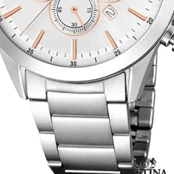 Festina Herrenuhr Edelstahl silber Timeless Chronograph Armbanduhr UF20343/6