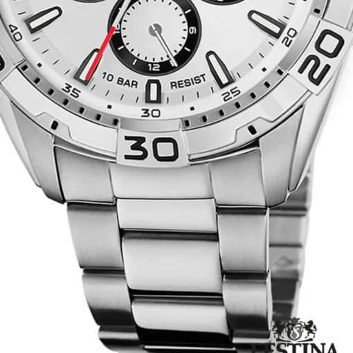 Festina Herrenuhr Edelstahl silber Festina Multifunktion Armbanduhr UF20623/1