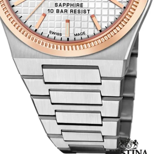 Festina Herrenuhr Edelstahl silber Festina Swiss made Armbanduhr UF20030/1