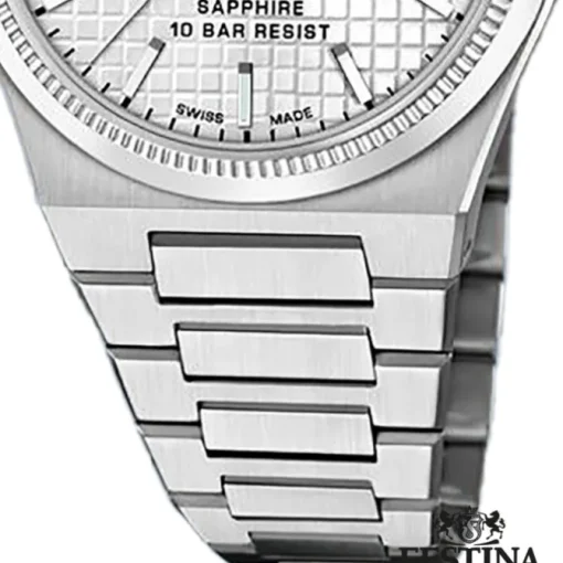 Festina Herrenuhr Edelstahl silber Festina Swiss made Armbanduhr UF20028/1