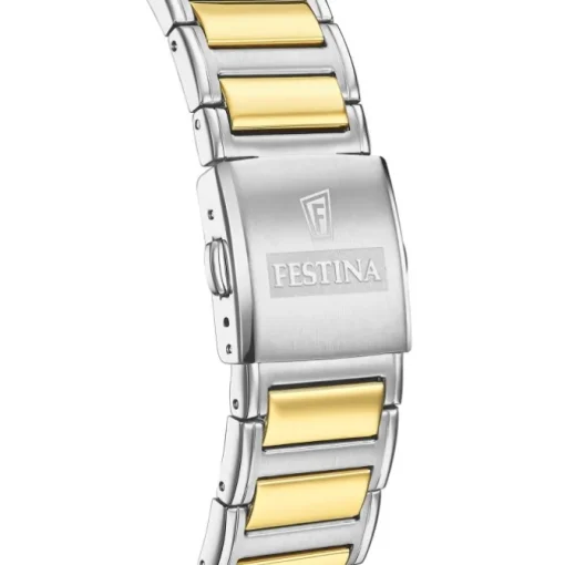 Festina Herrenuhr Edelstahl silber gold Chronograph Armbanduhr UF20637/1