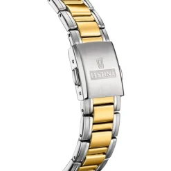Festina Herrenuhr Edelstahl silber gold Festina Swiss made Armbanduhr UF20027/2