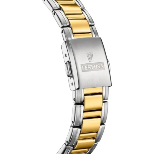 Festina Herrenuhr Edelstahl silber gold Festina Swiss made Armbanduhr UF20027/2