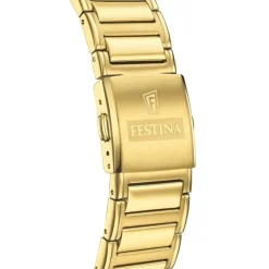 Festina Herrenuhr Edelstahl gold Timeless Chronograph Armbanduhr UF20638/2