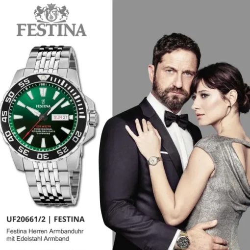 Festina Herrenuhr Edelstahl silber Festina The Originals Armbanduhr UF20661/2