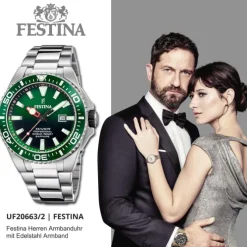 Festina Herrenuhr Edelstahl silber Festina The Originals Armbanduhr UF20663/2