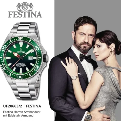 Festina Herrenuhr Edelstahl silber Festina The Originals Armbanduhr UF20663/2