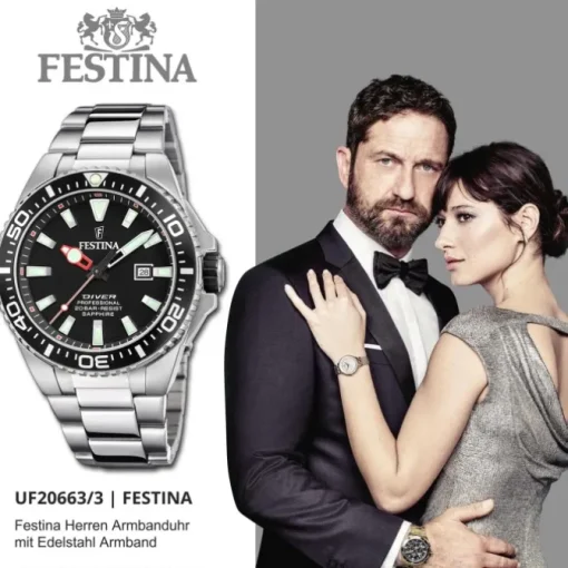 Festina Herrenuhr Edelstahl silber Festina The Originals Armbanduhr UF20663/3