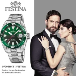Festina Herrenuhr Edelstahl silber Festina The Originals Armbanduhr UF20669/2