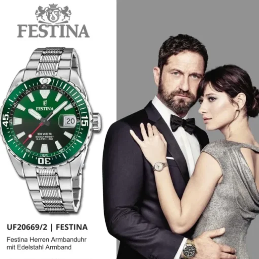Festina Herrenuhr Edelstahl silber Festina The Originals Armbanduhr UF20669/2