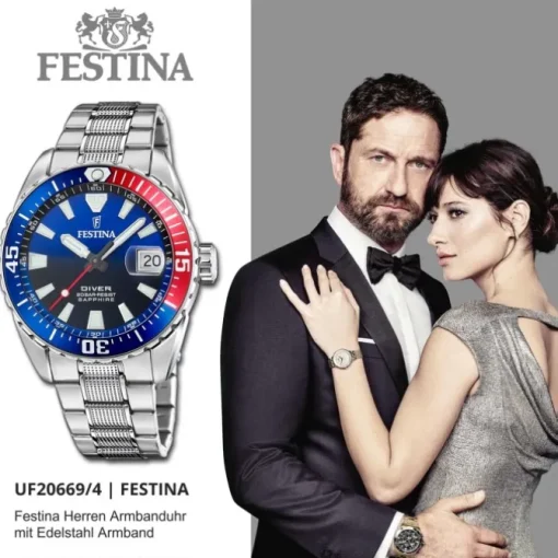 Festina Herrenuhr Edelstahl silber Festina The Originals Armbanduhr UF20669/4