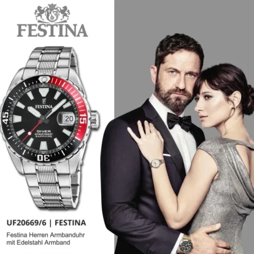 Festina Herrenuhr Edelstahl silber Festina The Originals Armbanduhr UF20669/6
