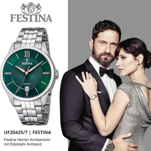 Festina Herrenuhr Edelstahl silber Festina Klassik Armbanduhr UF20425/7
