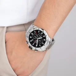 Festina Herrenuhr Edelstahl silber Festina Chronograph Armbanduhr UF20463/4