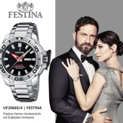 Festina Herrenuhr Edelstahl silber Festina The Originals Armbanduhr UF20665/4