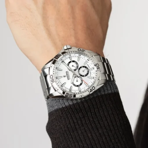 Festina Herrenuhr Edelstahl silber Festina Multifunktion Armbanduhr UF20623/1
