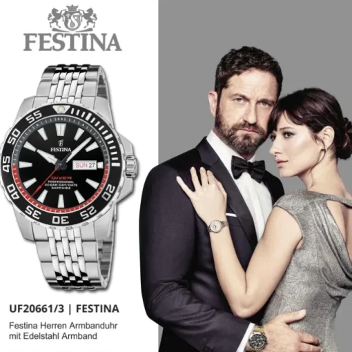 Festina Herrenuhr Edelstahl silber Festina The Originals Armbanduhr UF20661/3