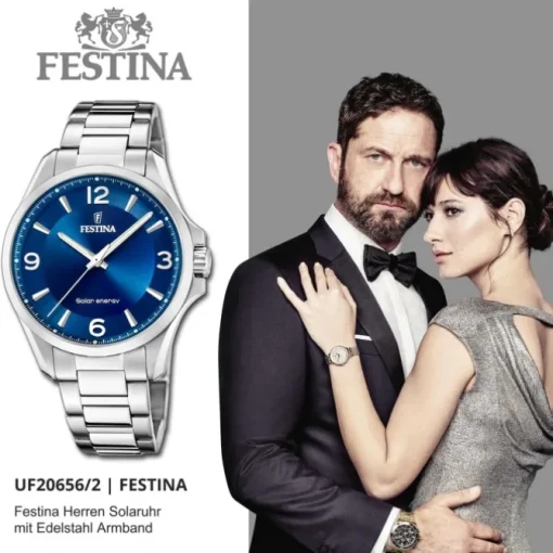 Festina Herrenuhr Edelstahl silber Festina Solar Energy Solaruhr UF20656/2
