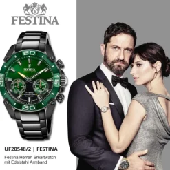 Festina Herrenuhr Edelstahl schwarz Festina Chrono Bike Smartwatch UF20548/2