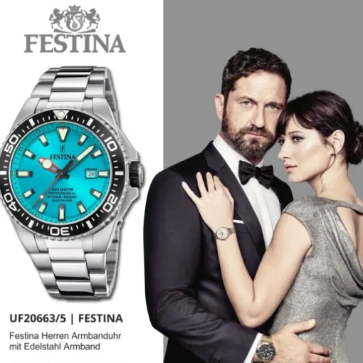 Festina Herrenuhr Edelstahl silber Festina The Originals Armbanduhr UF20663/5