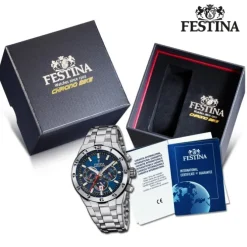 Festina Herrenuhr Edelstahl silber Festina Chrono Bike Armbanduhr UF20670/1