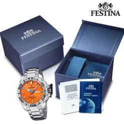Festina Herrenuhr Edelstahl silber Festina The Originals Armbanduhr UF20665/5